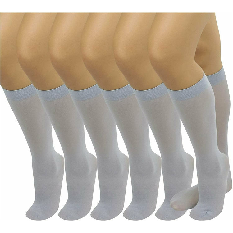 Womens Pack of 6 Knee High Trouser Professional Socks