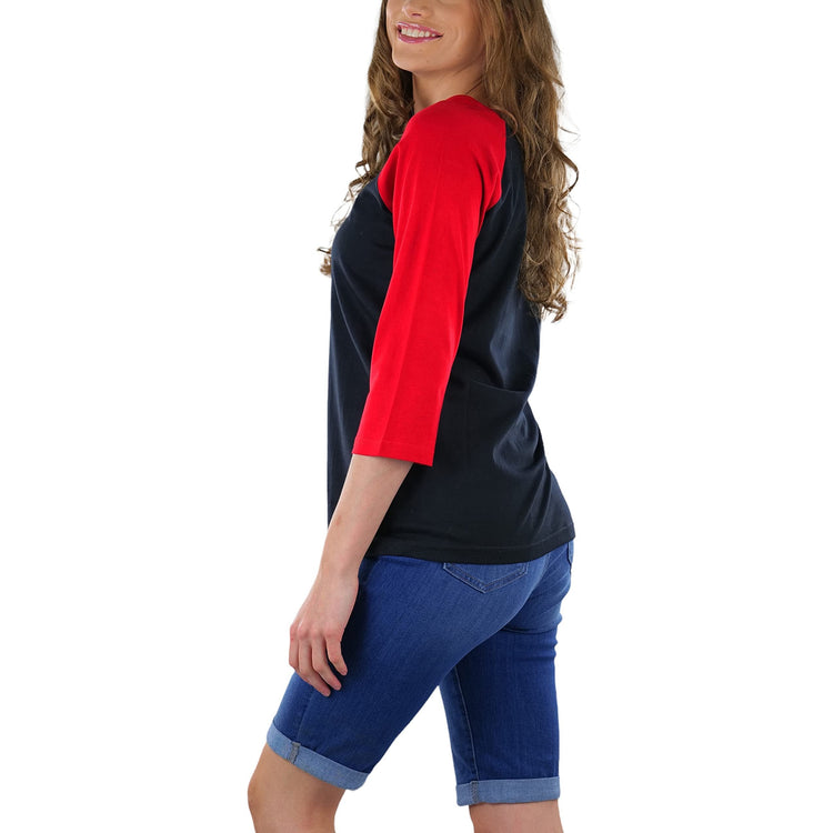 Women's Classic Two Color Cotton Baseball T-Shirts