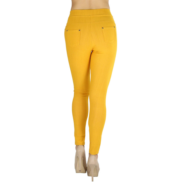 Women's Denim Like Skinny Fit Stretch Jeggings Pants