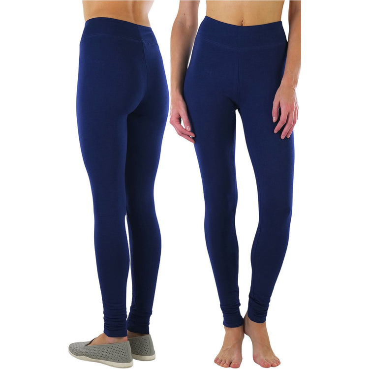 ToBeInStyle Women's Medium Weight Breathable Cotton-Spandex Leggings