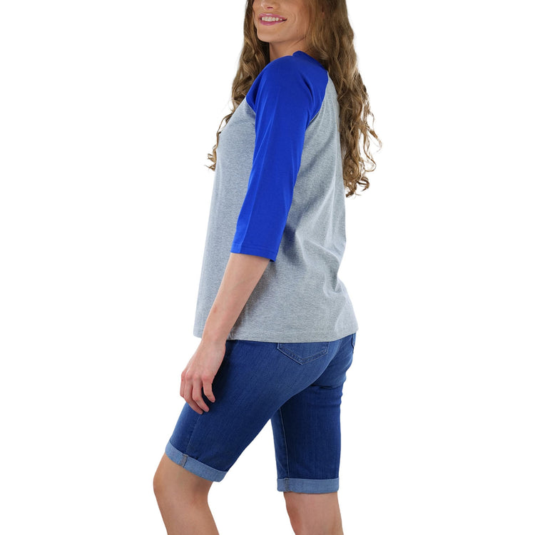 Women's Classic Two Color Cotton Baseball T-Shirts