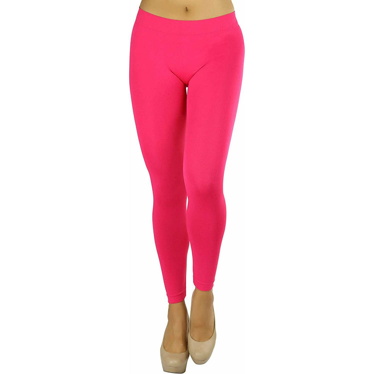 ToBeInStyle Women’s Footless Classic Seamless Style Elastic Microfiber Lightweight Stretch Leggings