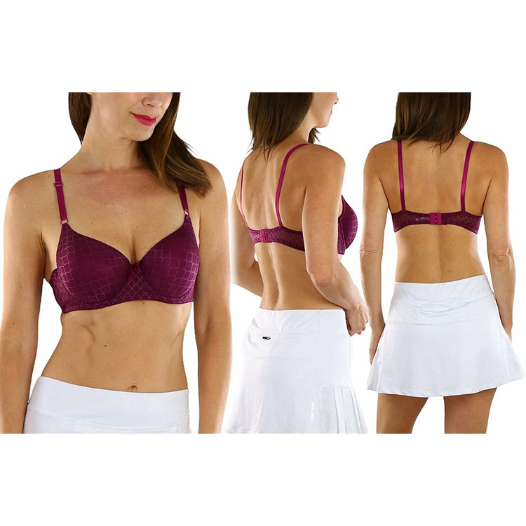 ToBeInStyle Women's Pack of 6 Classic Bras w/ Diamond Net Design