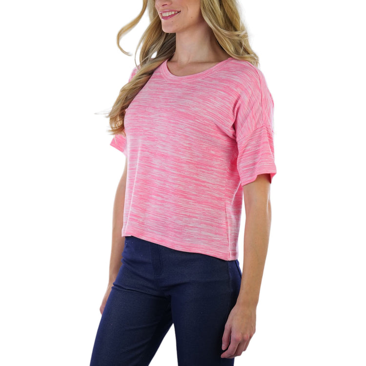 Women's Short Sleeve Hacci Sweater