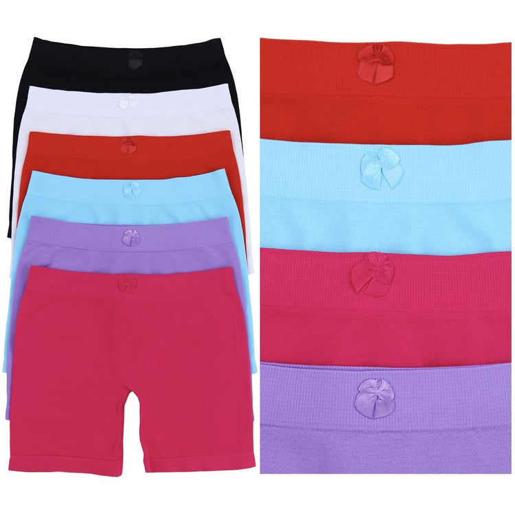 Girls' Pack of 6 Seamless Layering Shorts