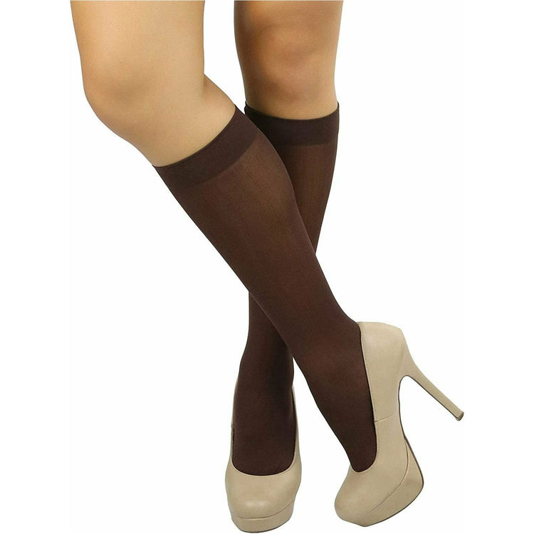 Womens Pack of 6 Knee High Trouser Professional Socks