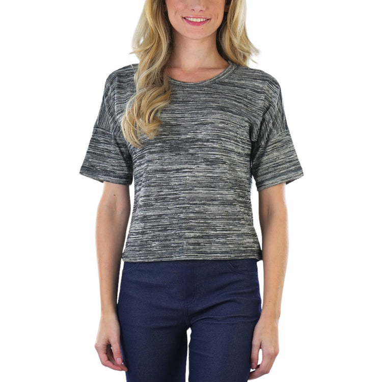 Women's Short Sleeve Hacci Sweater