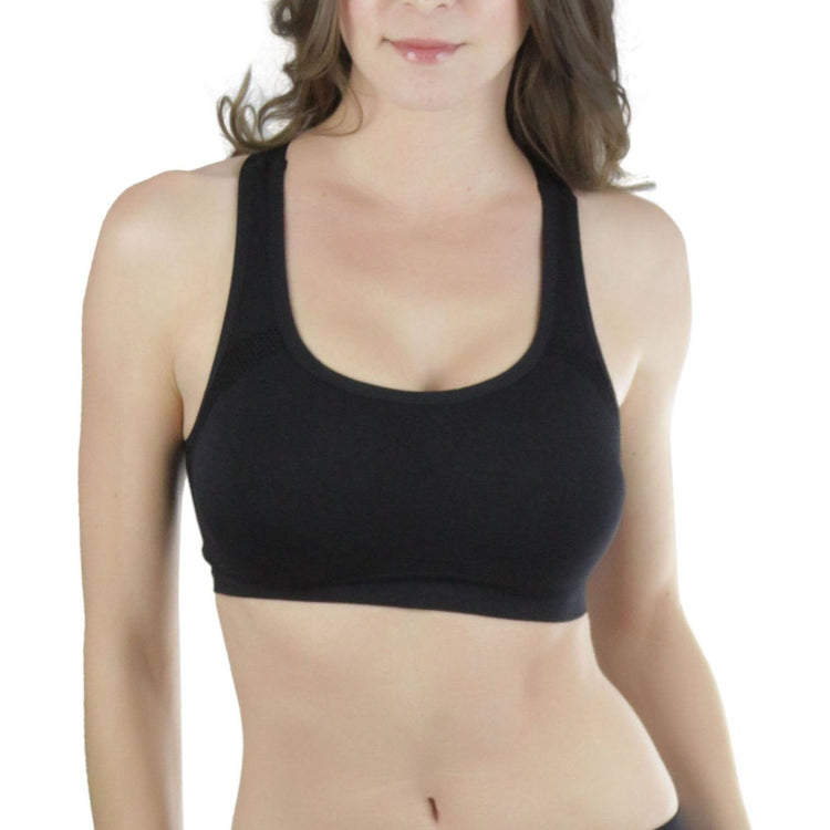 ToBeInStyle Women’s Pack of 6 Comfortable and Supportive Racerback Sports Bras
