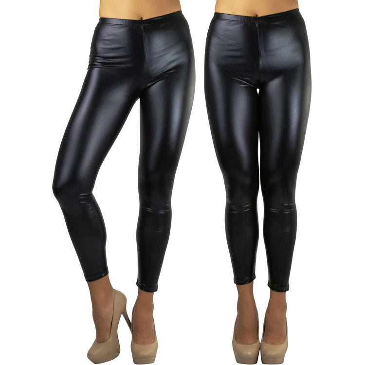 Women's Seamless Stretchy Shiny Elastic Metallic Leggings