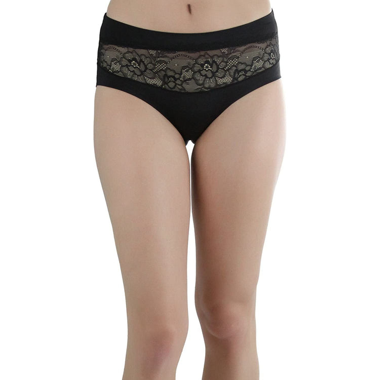 ToBeInStyle Womenโs Pack of 6 Comfortable No Panty Line Laser Cut Boyshorts