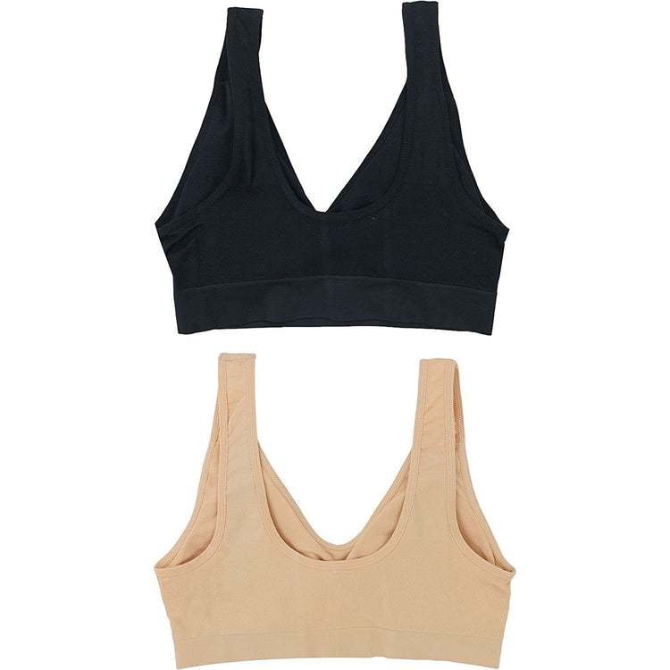 Women's Pack of 6 Padded Double Scoop Comfort Lounging Bras