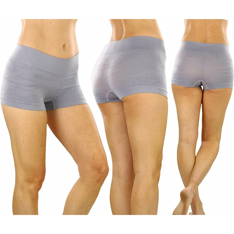 ToBeInStyle Women's Pack of 6 Stretch Microfiber Cheeky Boyshort Panties