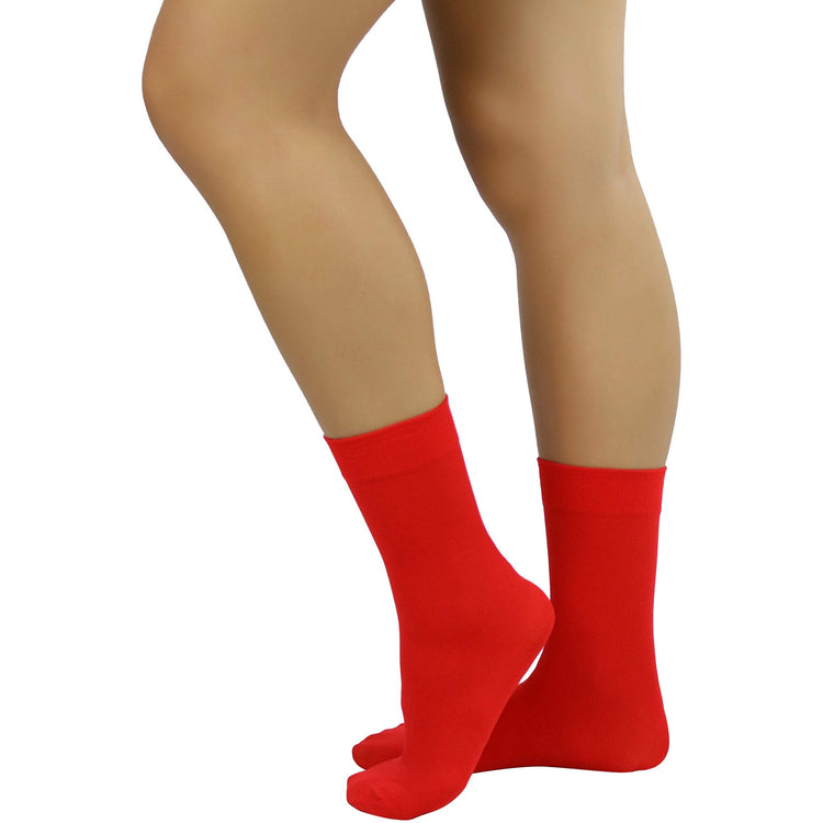 Women's Pack of 6 Solid Colored Trouser Ankle Socks