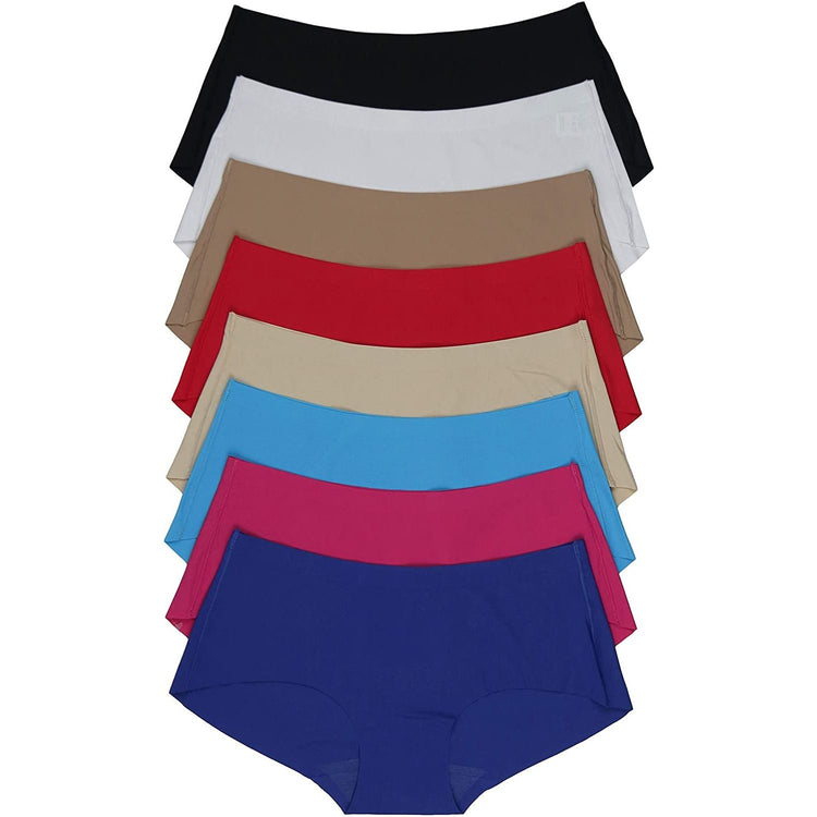 ToBeInStyle Womenโs Pack of 6 Comfortable No Panty Line Laser Cut Boyshorts