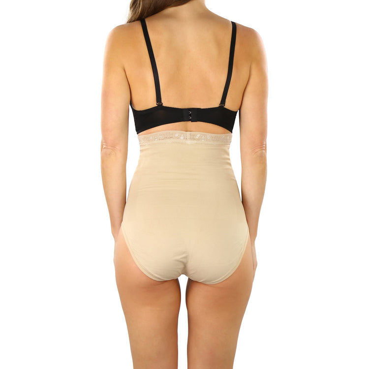 Women's Nylon-Spandex Blend High-Waisted Brief Shaper