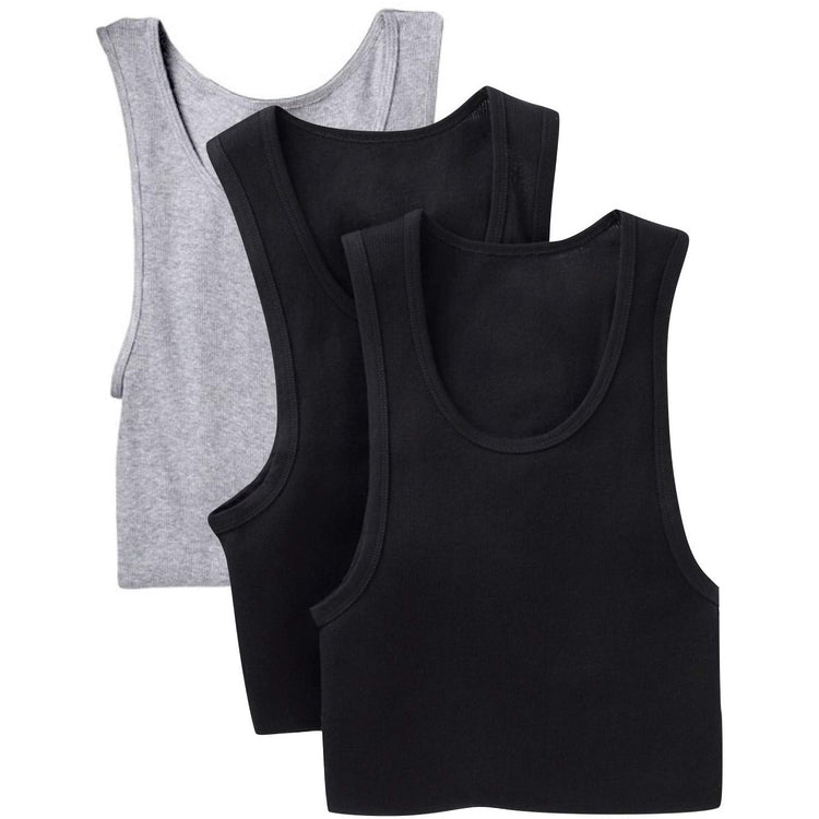 Men's 3 Pack Slim Fit Long Length A-Shirts