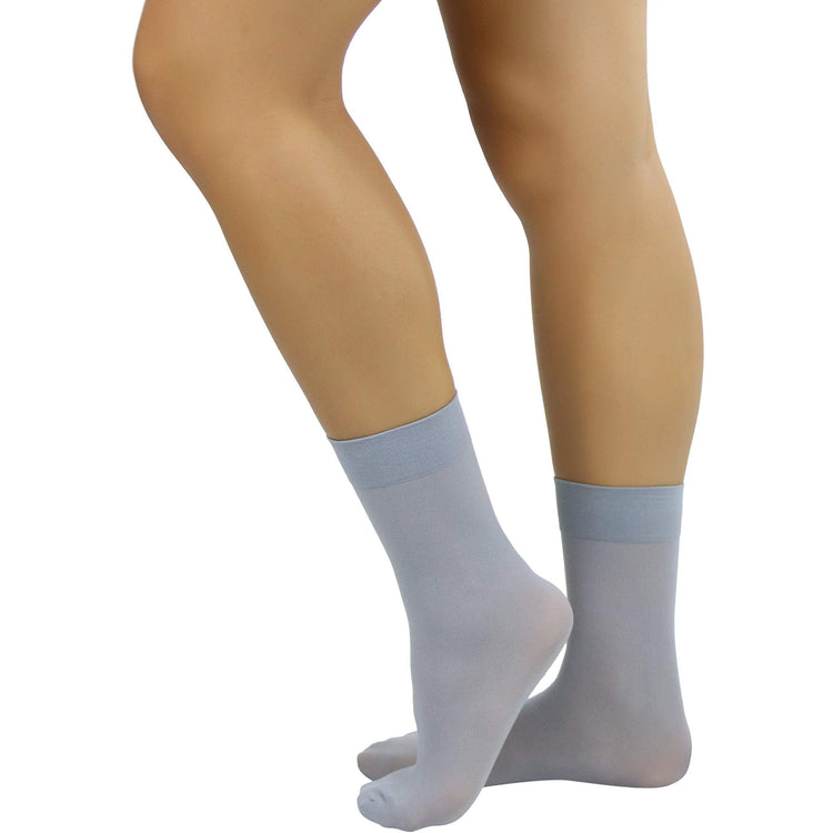 Women's Pack of 6 Solid Colored Trouser Ankle Socks