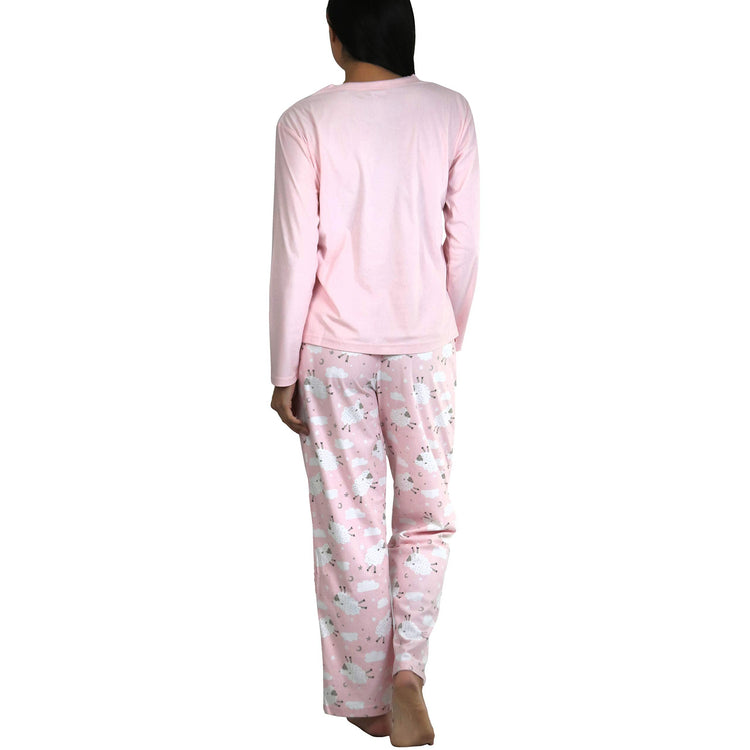 Women's Matching Pajama Set with Kangaroo Pocket Top and Flannel Pants