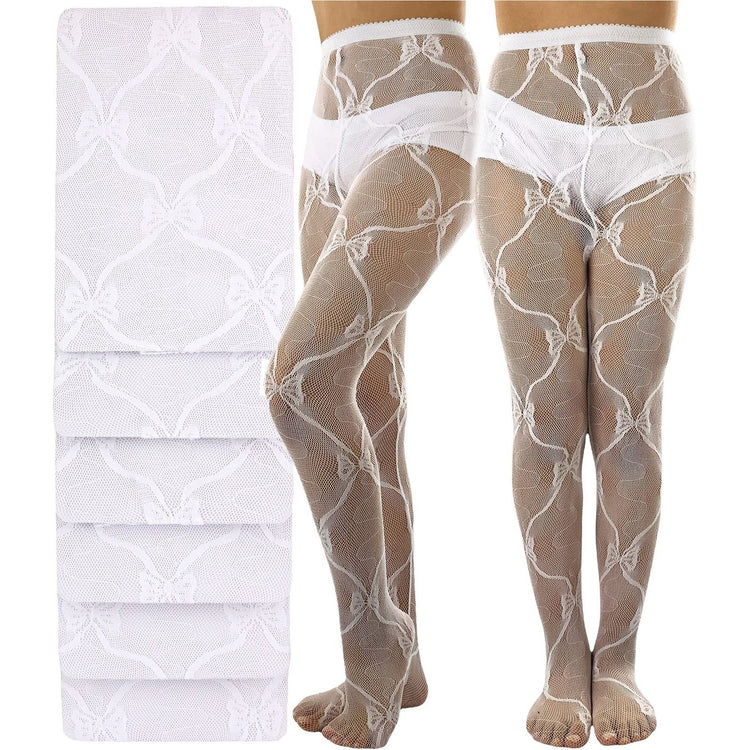 Girls to Junior Pack of 6 Opaque Nylon Tights Pantyhose Age: 1-12 Years Old