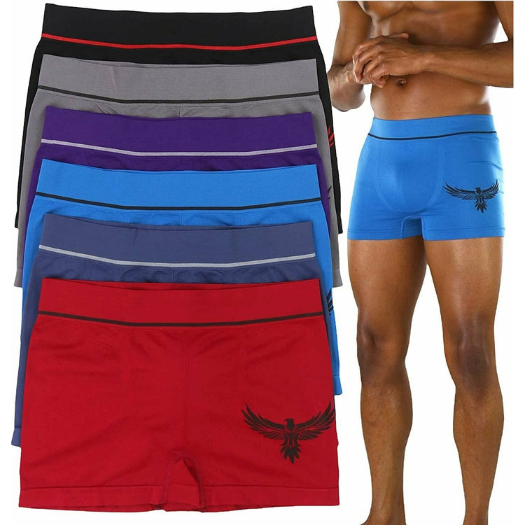 ToBeInStyle Men's Pack of 6 Seamless Boxer Briefs