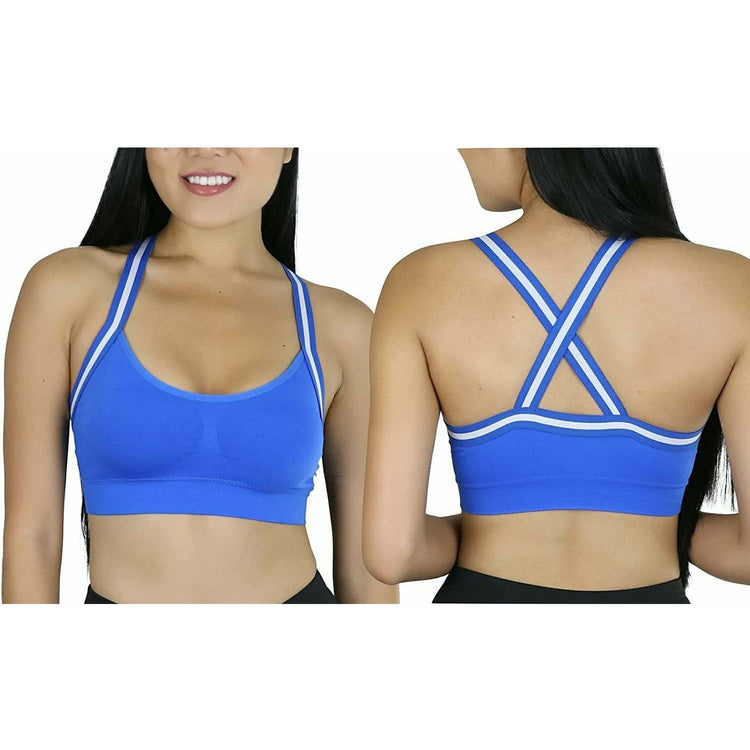 Women's Bold 3 Pack Striped Strap Racerback Bralette
