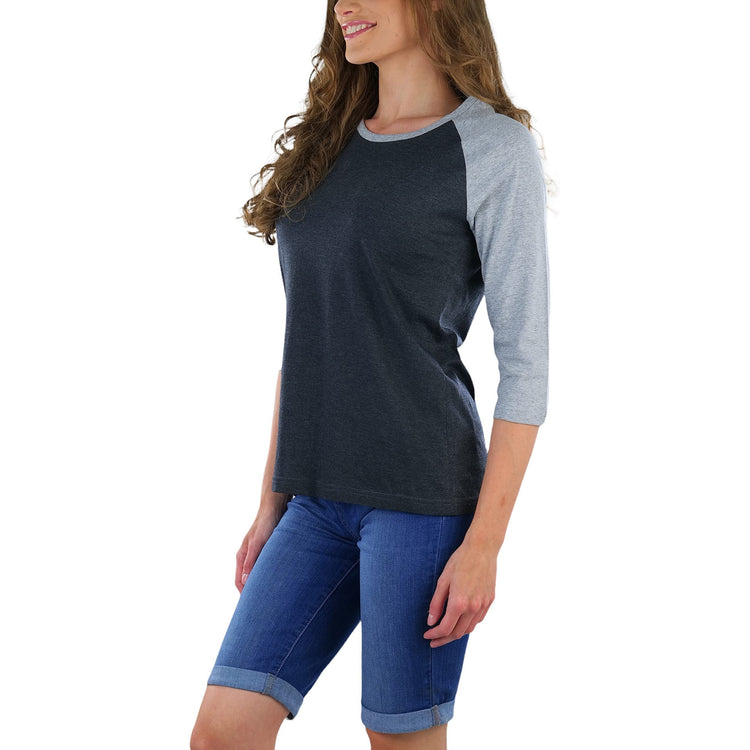 Women's Classic Two Color Cotton Baseball T-Shirts