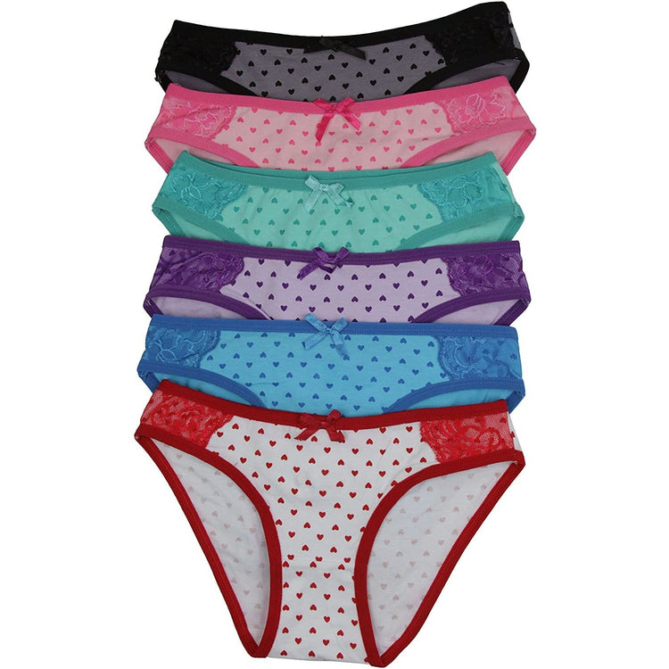ToBeInStyle Womenโs Pack of 6 Comfortable No Panty Line Laser Cut Boyshorts