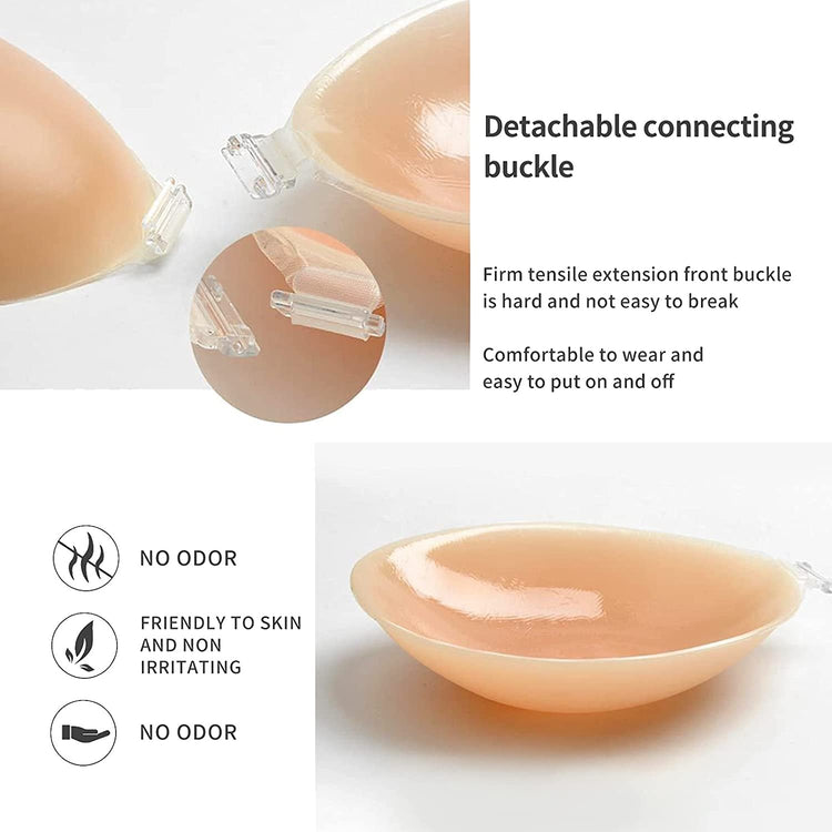 Women's Reusable Self Adhesive Round Pure Silicone Bra