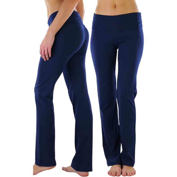 Women's Low Rise Sweatpants w/Fold-Over Waistband