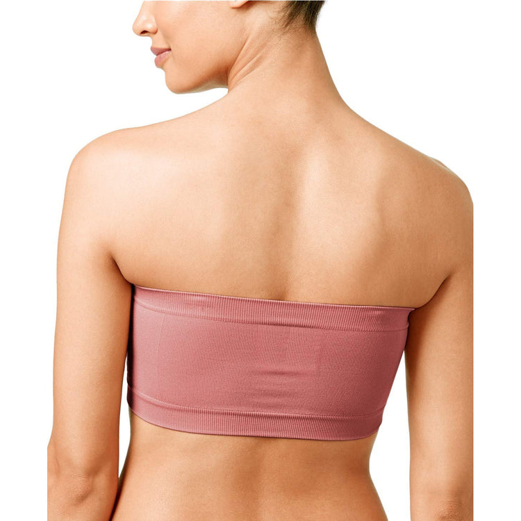 Women's Plus Size Removable Pads Ruched Bandeau Tube Bras