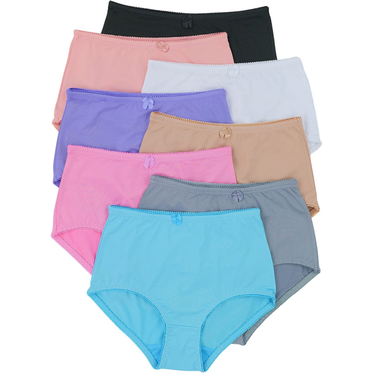 Women's Pack of 6 High-Rise Ribbon Accented Panties