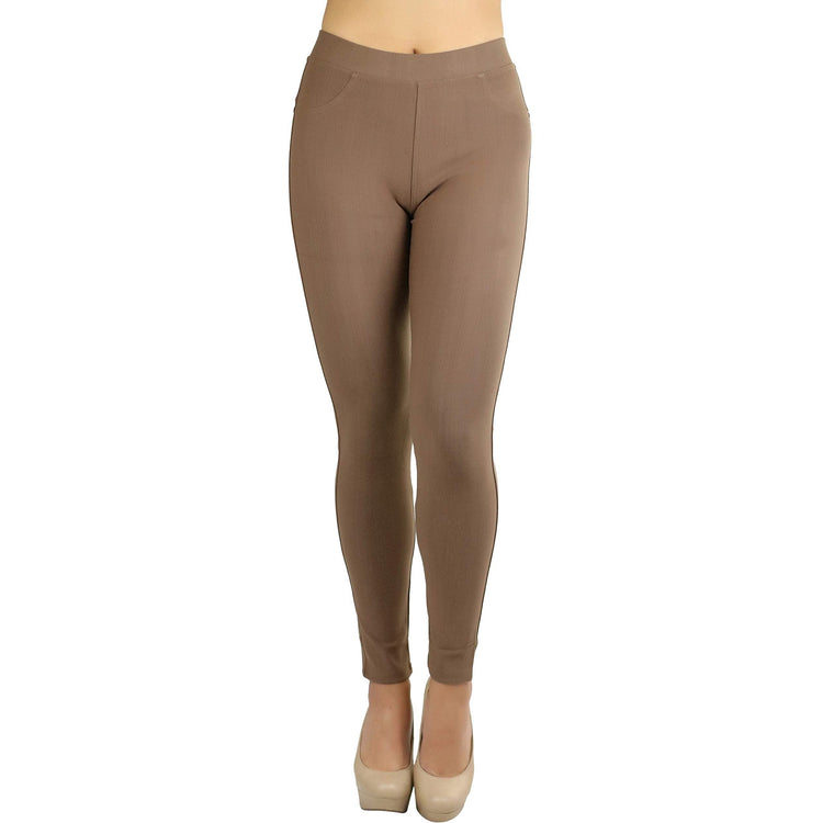 Women's Denim Like Skinny Fit Stretch Jeggings Pants