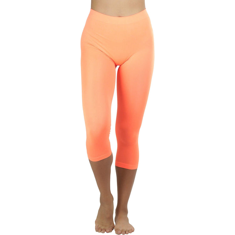 Women’s Capri Length Seamless Lightweight Stretch Leggings