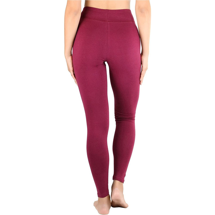 ToBeInStyle Women's Medium Weight Breathable Cotton-Spandex Leggings