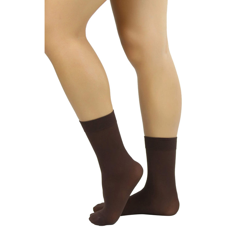 Women's Pack of 6 Solid Colored Trouser Ankle Socks