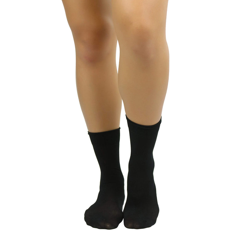 Women's Pack of 6 Solid Colored Trouser Ankle Socks