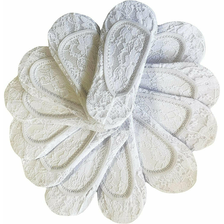 ToBeInStyle Women's Pack of 6 Floral Sheer Shoe Liner Footie