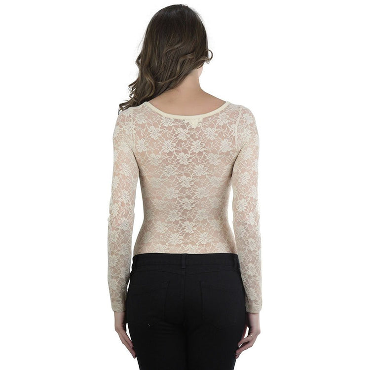Women's All Lace Long Sleeve Body Suit