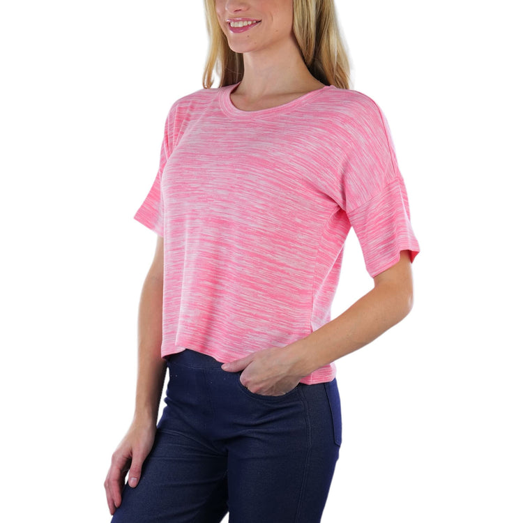 Women's Short Sleeve Hacci Sweater