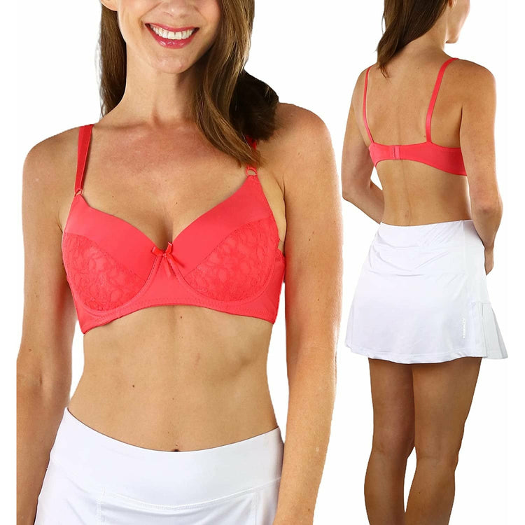 ToBeInStyle Women's Pack of 6 Padded Half-Laced Full Cup Bras