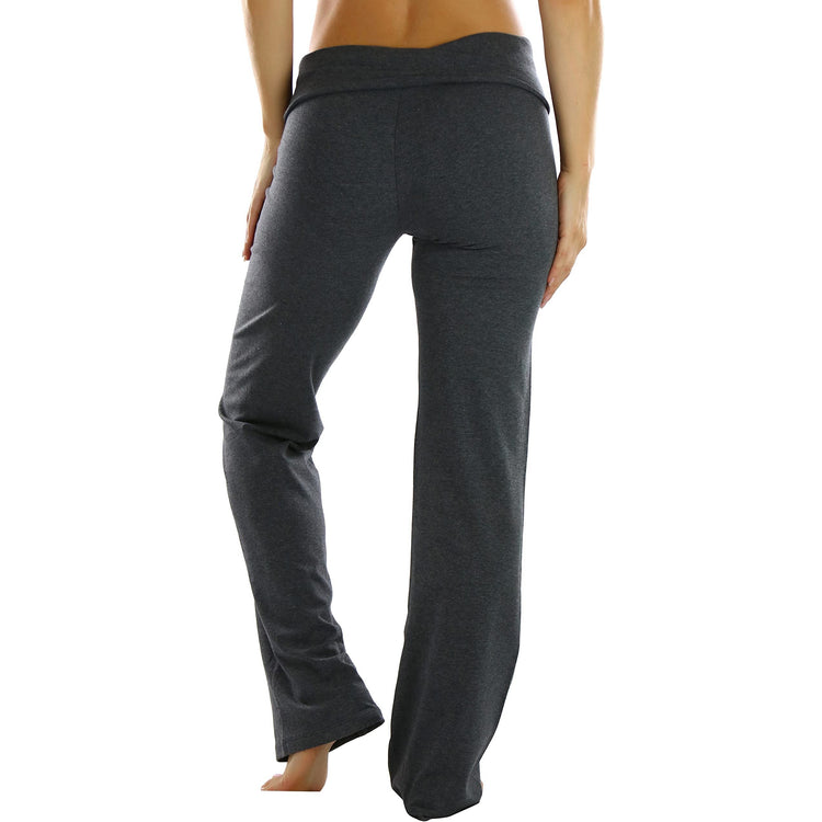 Women's Low Rise Sweatpants w/Fold-Over Waistband