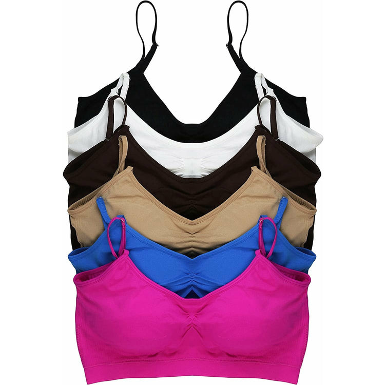 ToBeInStyle Womens Pack of 6 Plus Size Seamless Bright & Neutral Padded Bras