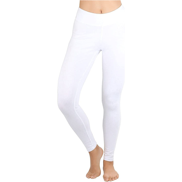 ToBeInStyle Women's Medium Weight Breathable Cotton-Spandex Leggings