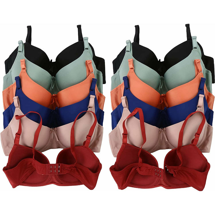 ToBeInStyle Women's Pack of 6 Classic Smooth Silhouette Bras