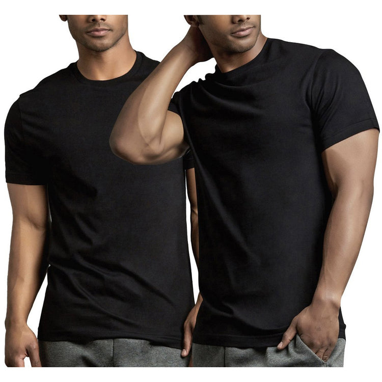 ToBeInStyle Men's Pack of Cotton Short Sleeve Crew Neck Tees