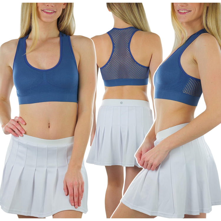 Women’s Pack of 6 Comfortable and Supportive Racerback Sports Bras