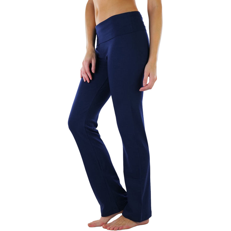 Women's Low Rise Sweatpants w/Fold-Over Waistband