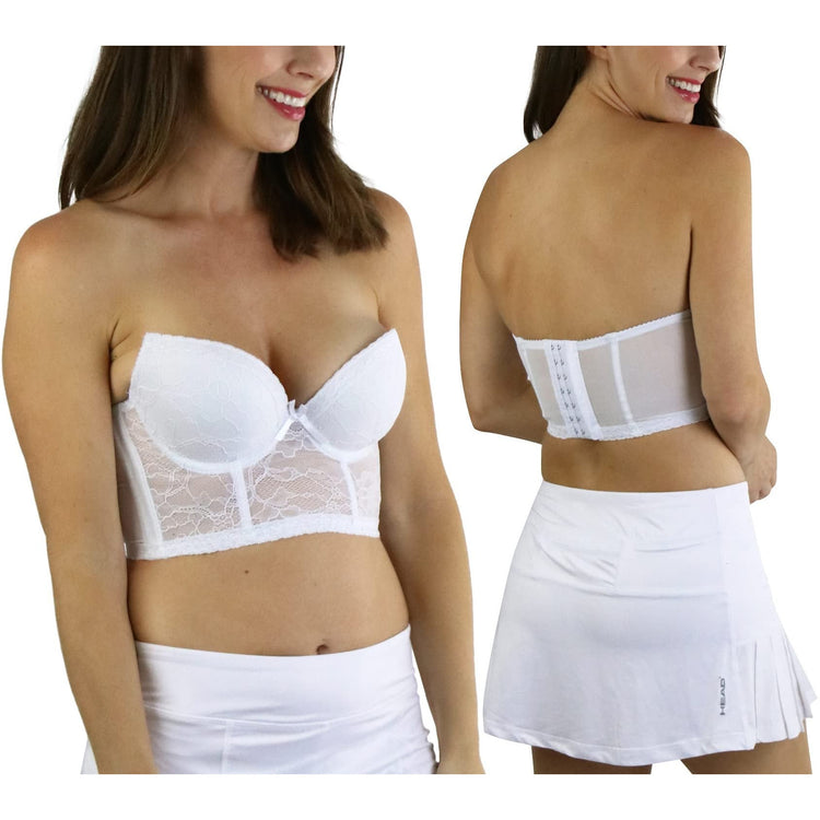 Women's Shaping Floral Lace Boned Bustier