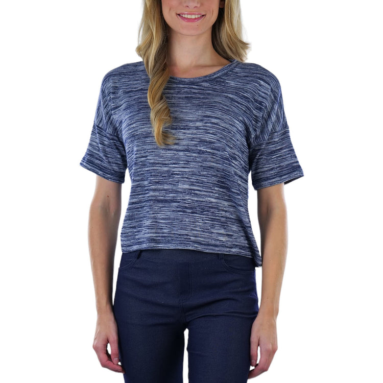 Women's Short Sleeve Hacci Sweater
