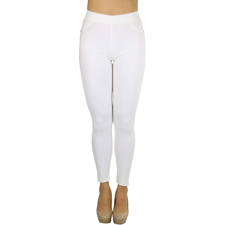 Women's Denim Like Skinny Fit Stretch Jeggings Pants